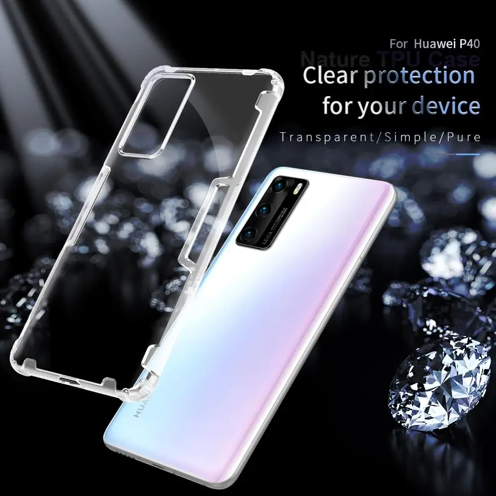 Чехол Nillkin для Huawei P40 P30 P20 Pro Мягкий ТПУ Ультратонкий чехол 0 6 мм телефона Lite