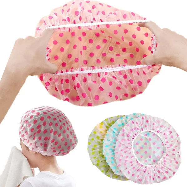 

Waterproof Shower Cap Thickened Waterproof Oily Fume Cap Female Spa Hairdressing Salon Supplies Shower Cap Bathroom Accessories