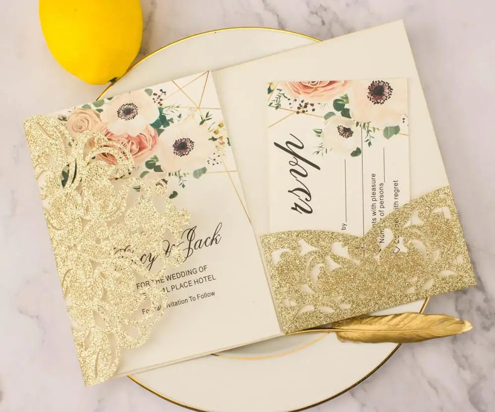 Бесплатная Прямая доставка образец 1 шт Золотая лазерная резка трехкратные