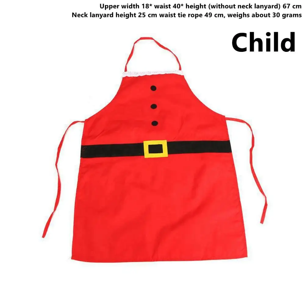 Child Apron Taoup веселый новогодний фартук Natal Noel украшения Рождественские украшения для дома Xmas Pinafore для детей взрослых Navidad Santa - Цвет: Child Apron