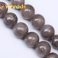 top quality natural gray brown jades chalcedony beads 6 8 10 12mm loose charm beads for jewelry making diy bracelet necklace 15