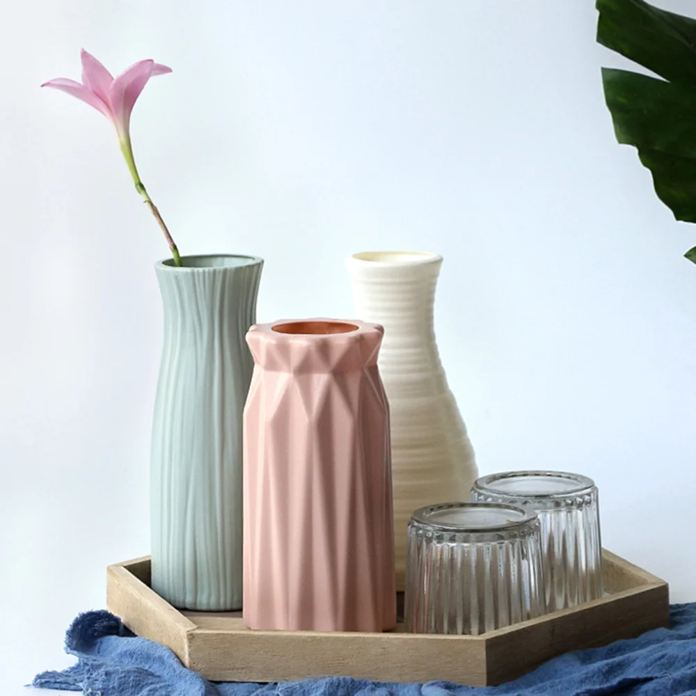 Креативная каплестойкая пластиковая имитация керамической вазы оконная ваза