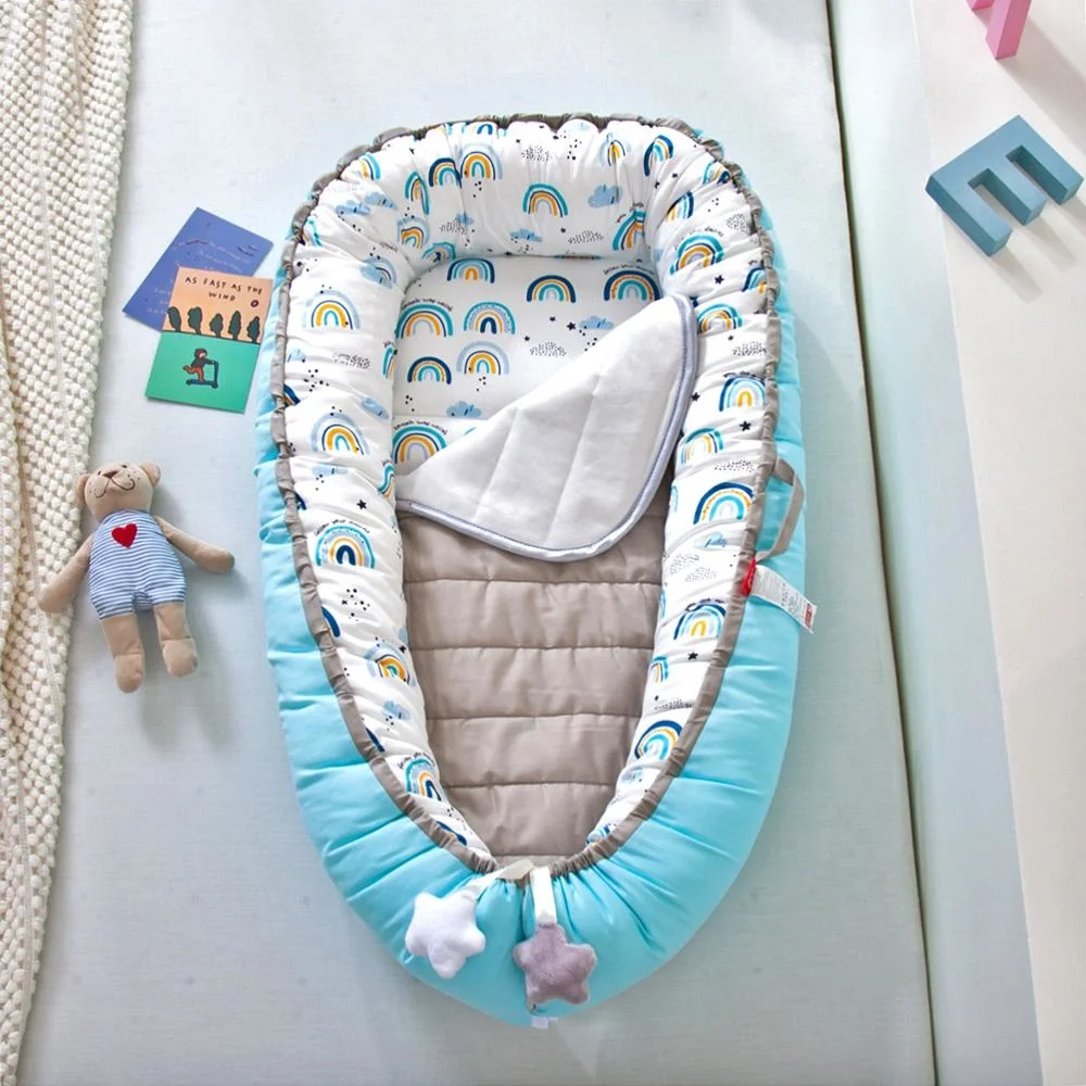 

Portable Baby Bed Nest Newborn Crib For Boys Girls Pillow CushionInfant Cradle Cot Sleeping Bed Comfortable Pads
