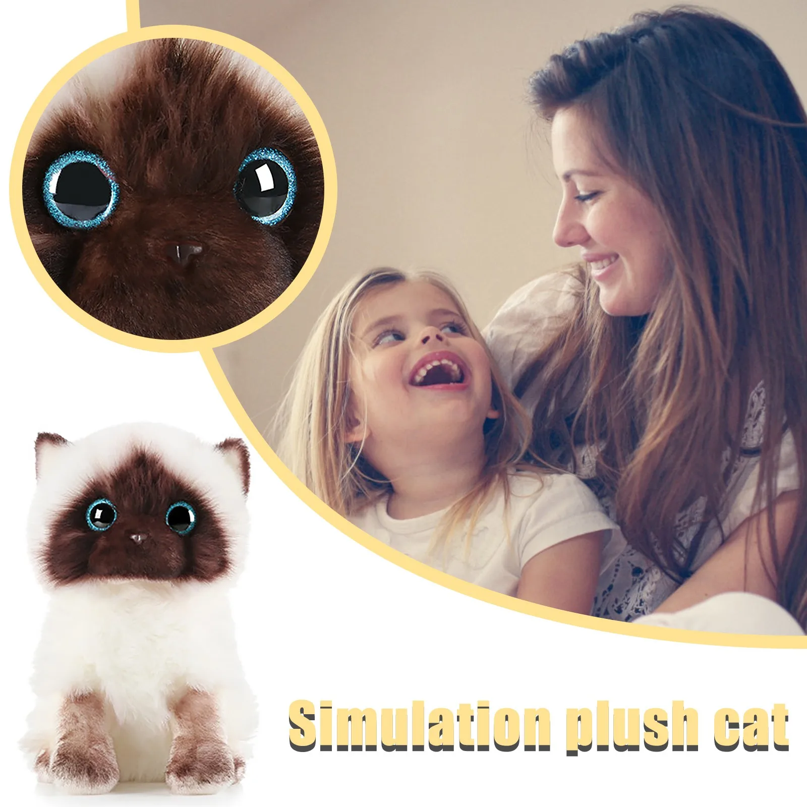 Сиамская плюшевая игрушка кошка Ragdoll домашний декор для кошек милый подарок