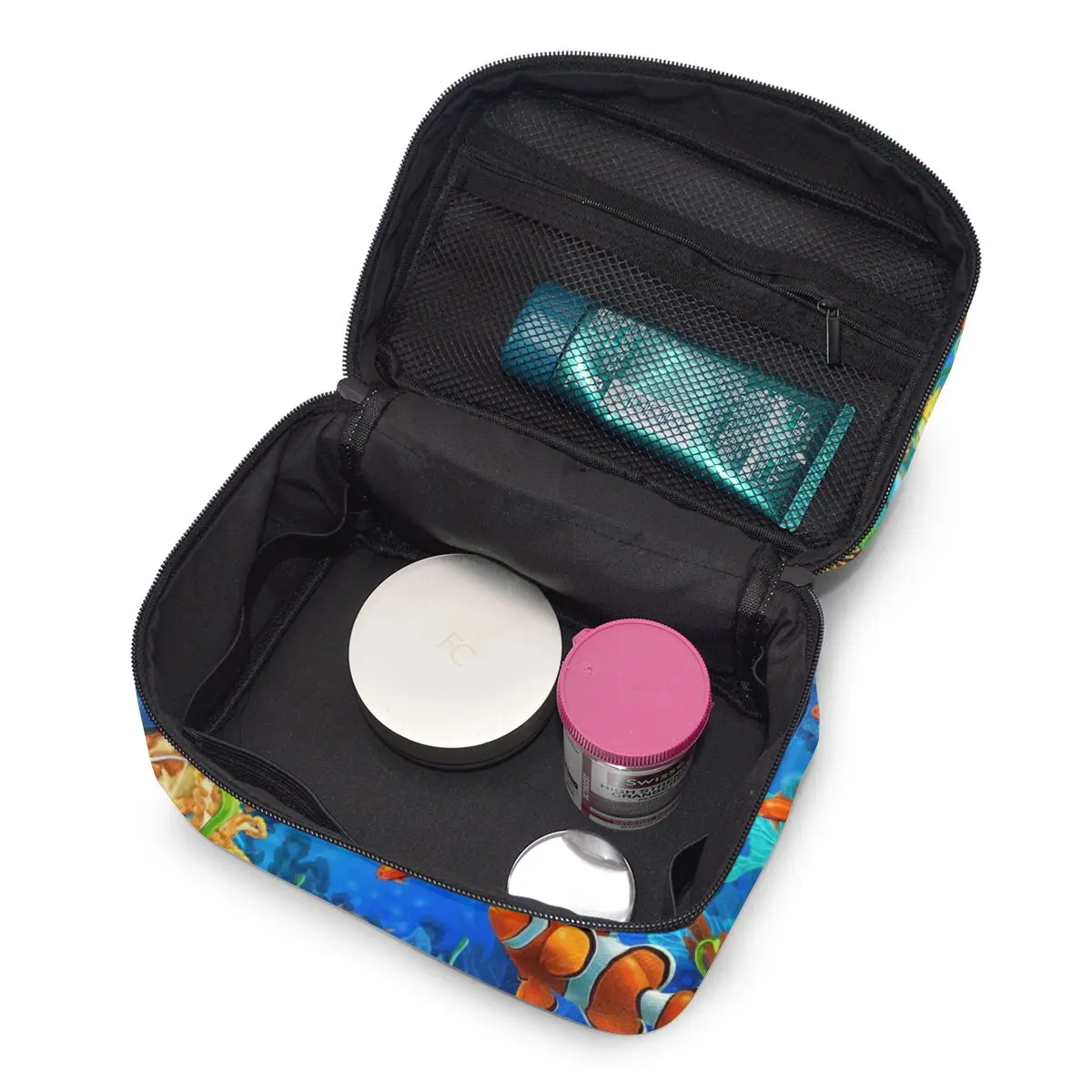 

Women's Travel Organization Beauty Cosmetic Make up Storage Lady Wash Bags Weird Sea Ocean Animals Handbag Pouch