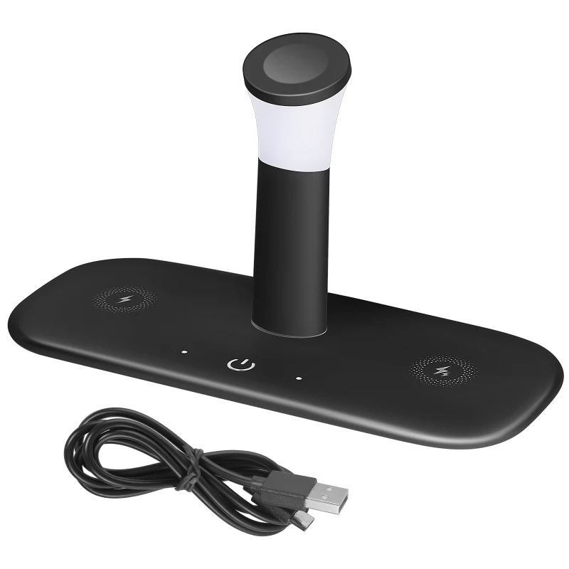 Беспроводное зарядное устройство 5 в 1 15 Вт Индуктивная зарядная станция для Apple