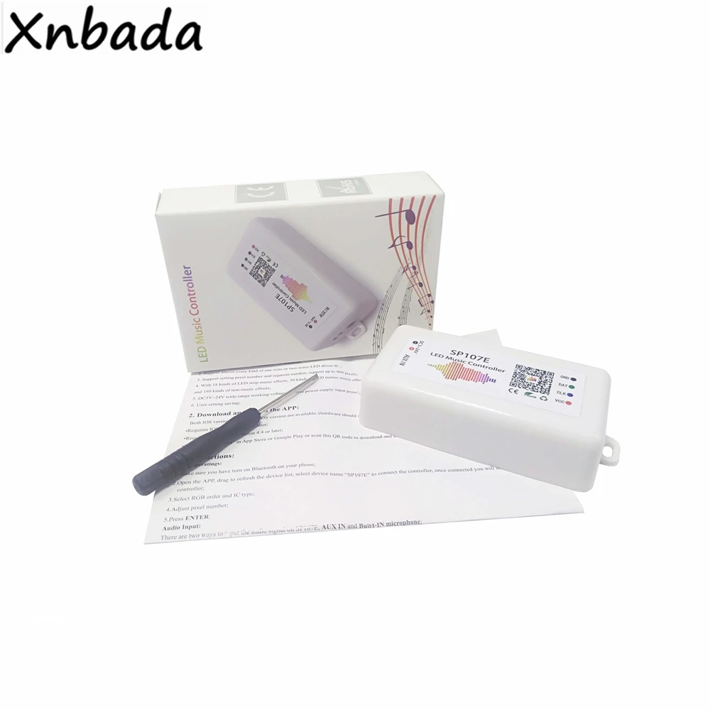 Светодиодный музыкальный контроллер SP107E WS2812B WS2811 Bluetooth для светодиодной