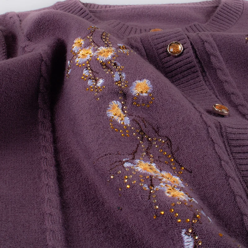 WSYORE большой размер толстый женский свитер пальто осень и зима бабушка свободного