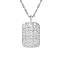 x3 new best selling military brand full diamond pendant with zircon square brand hip hop pendant trend hip hop jewelry