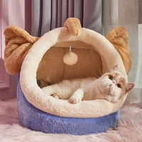small dog cat bed kennel animal shape bed removable washable all seasons general warm pet house villa pet dog cat supplies