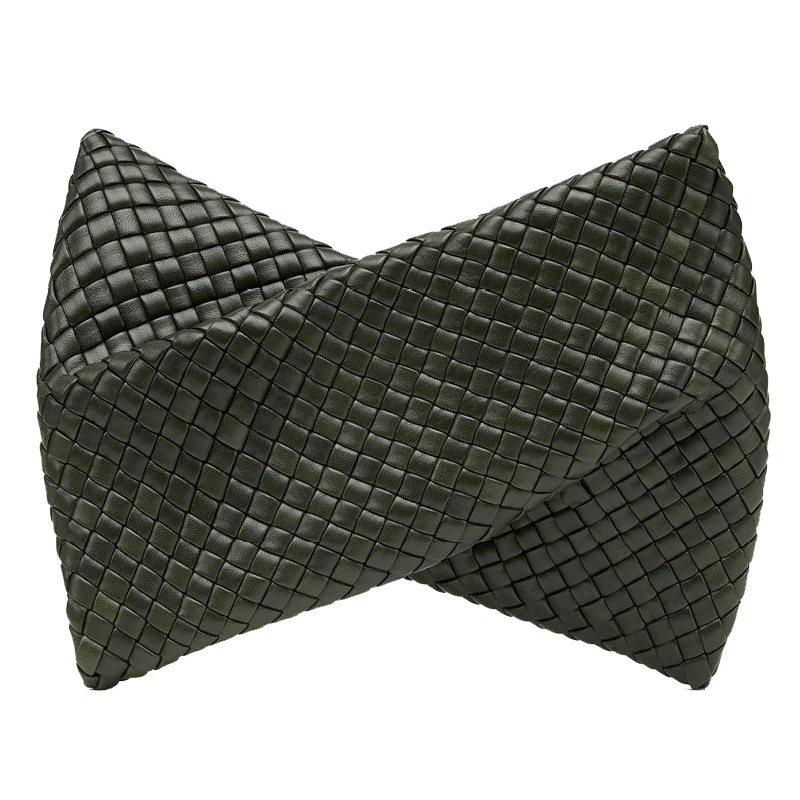 

[EAM] Women New Black Irregular Weave PU Leather High Quality Personality All-match Handbag Bag Fashion Tide 2021 18A0742