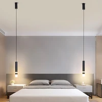 modern long style pendant light decoration for home nordic led hanging p warm white light for bedside living room foyer lighting