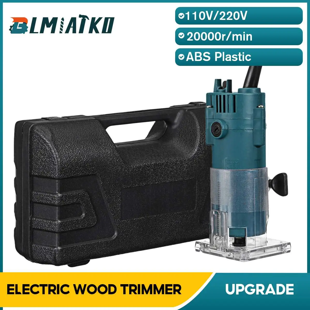 

BLMIATKO 110/220V 2300W Woodwork g Electric Trimmer Wood Milling Engraving Slotting Trimming Machine Carving Machine Router Wood