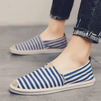 spring summer breathable red mens casual shoes british style slip on shoes men loafers striped flat shoes men chaussure homme