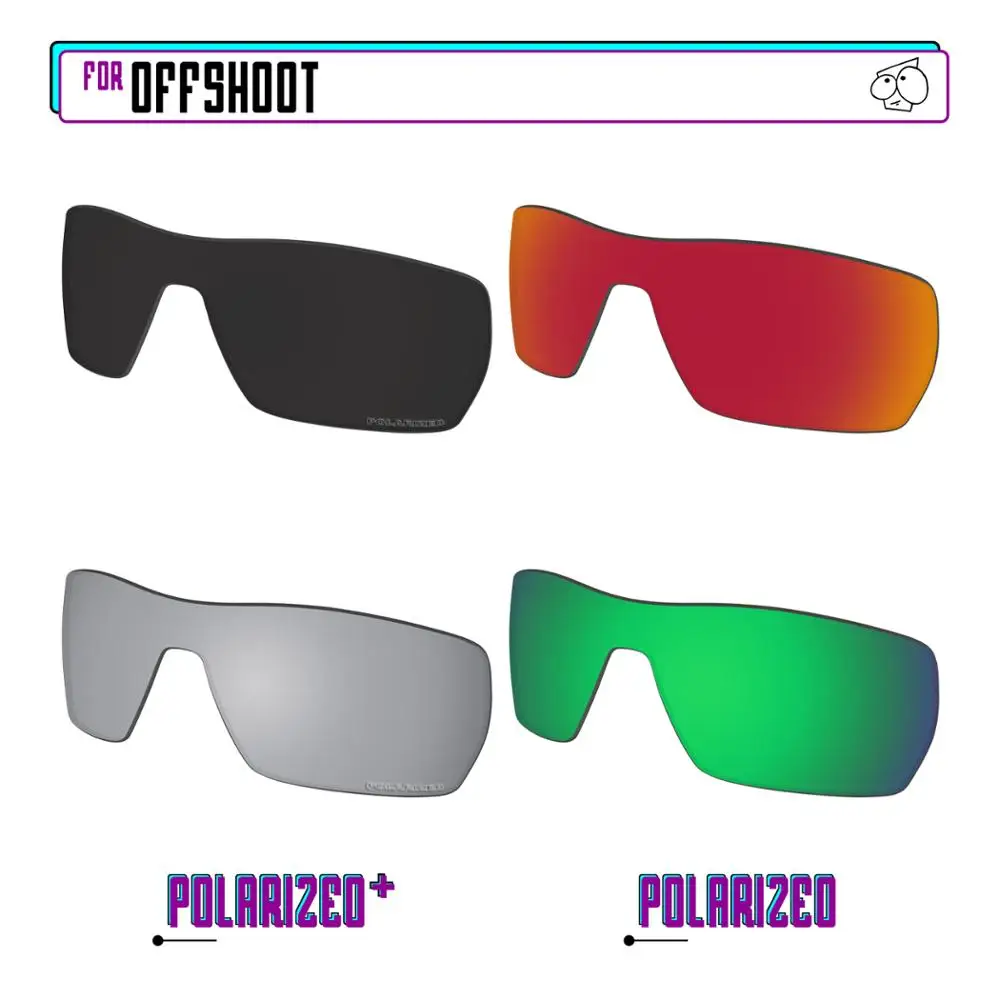 EZReplace Polarized Replacement Lenses for - Oakley Offshoot Sunglasses - BkSrP Plus-RedGreenP