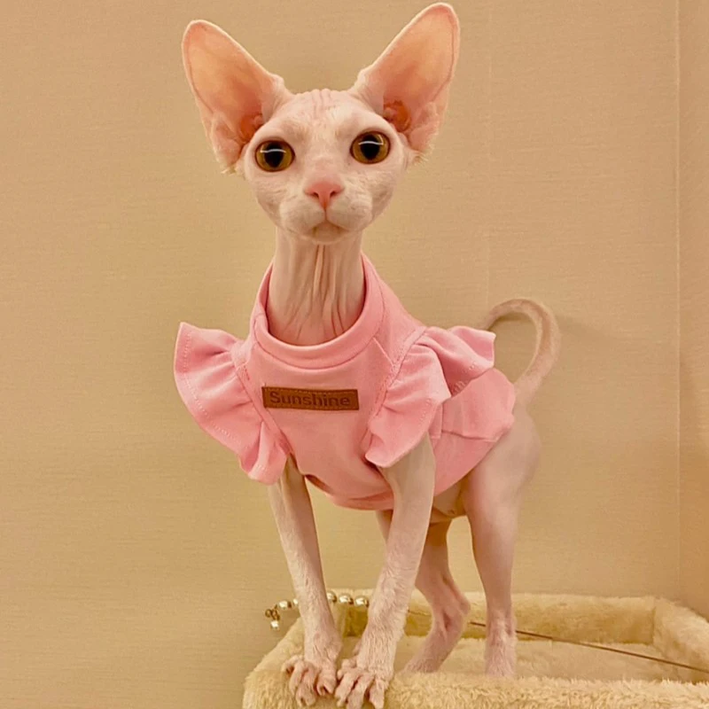 Sphynx-ropa de lujo para gatos, vestido elegante para perros y gatos sin pelo, disfraz para cachorros de Bulldog Francés pequeño, chaleco para gatitos, 2021