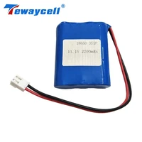 tewaycell 11 1v 2200mah 3s1p 18650 rechargeable lithium ion battery with pcb and connector