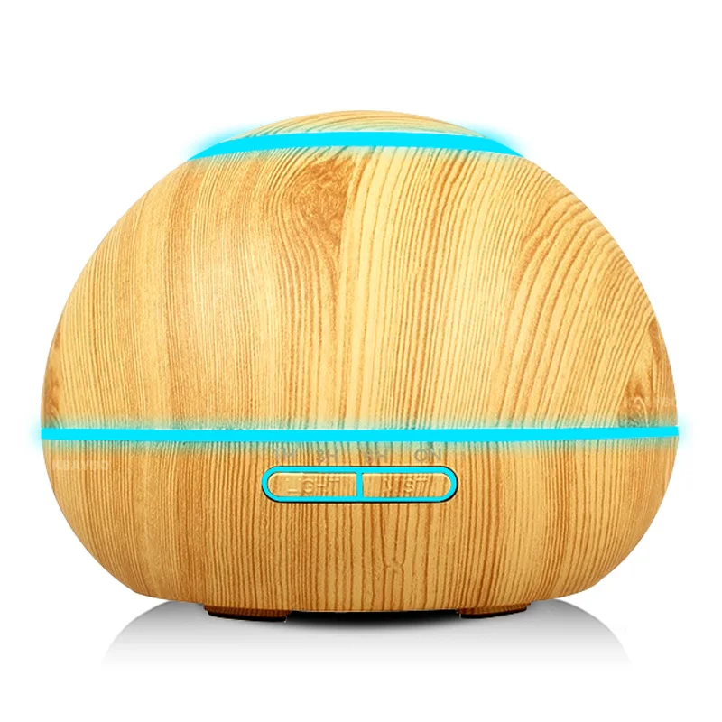

Aroma Essential Oil Diffuser Ultrasonic Air Humidifier with Wood Grain 7 Color Changing LED Lights for Office Home Bedroom 300ml
