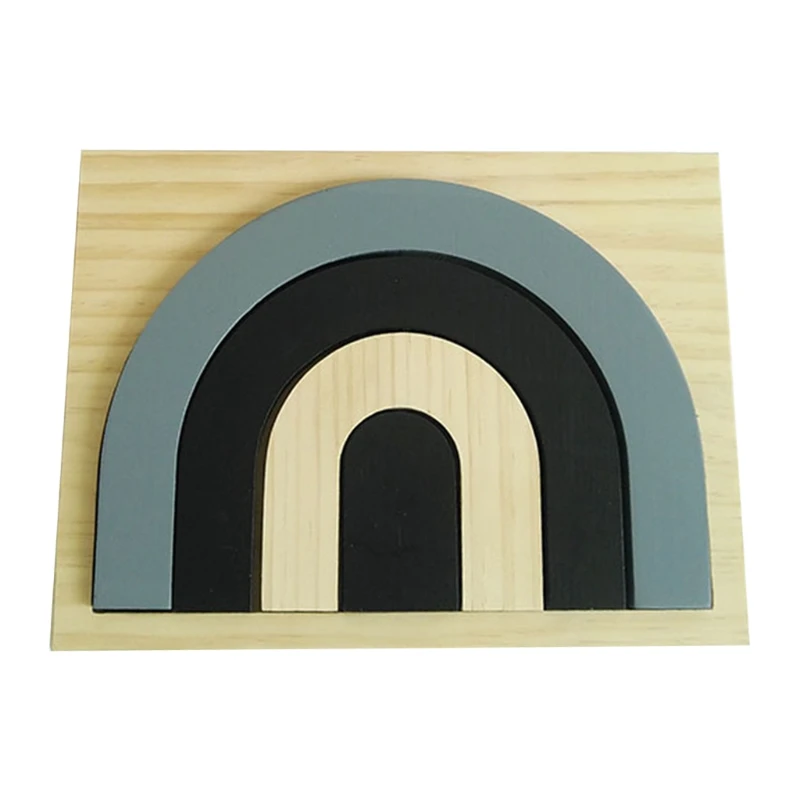 

Kids Education Toys Gift Baby Children Wood Rainbow Stacking Game Building Block