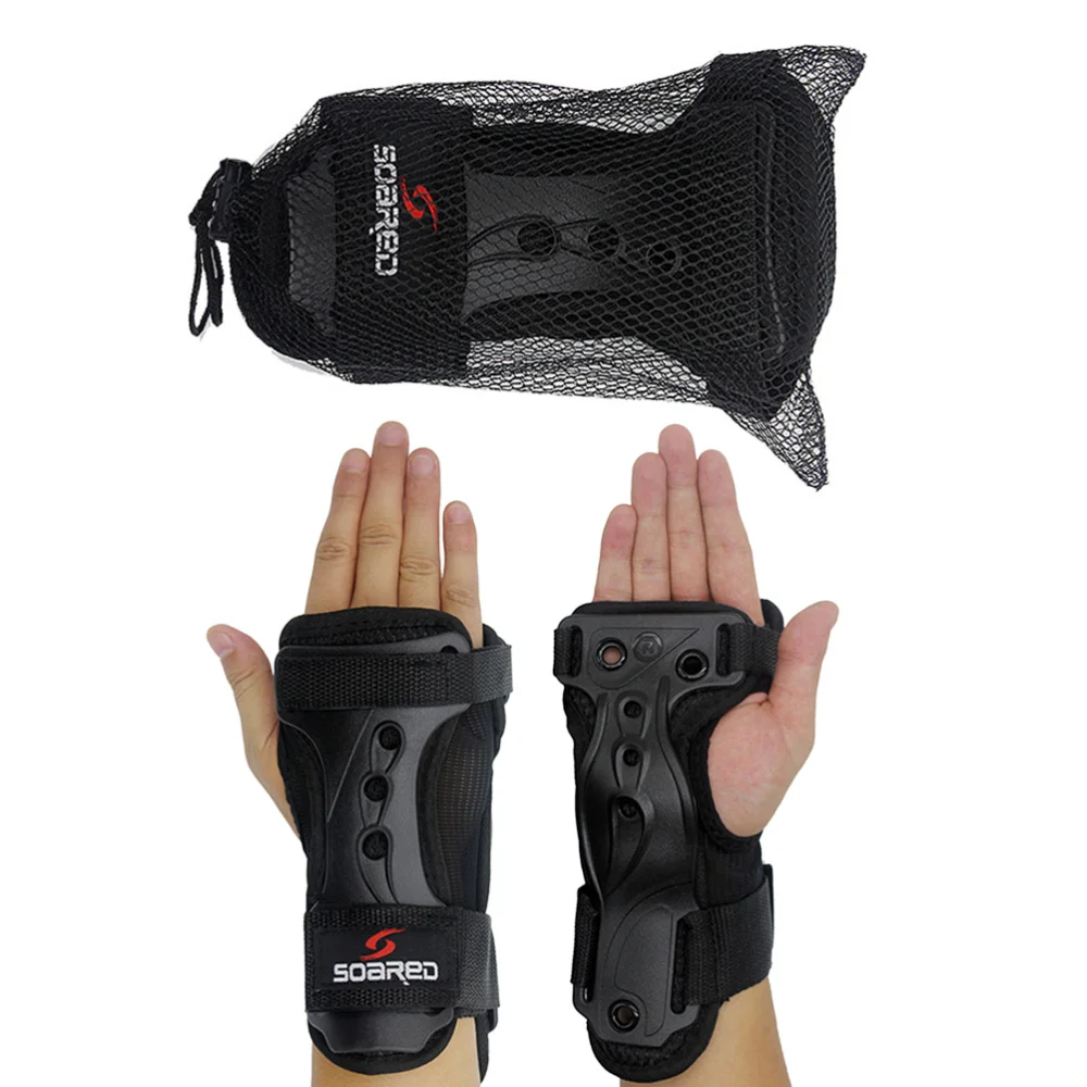 

1 Pair Roller Pads Skating Protector Skateboard Wristband Pads Protector Guards Protective Gear for Adults Children Size Black