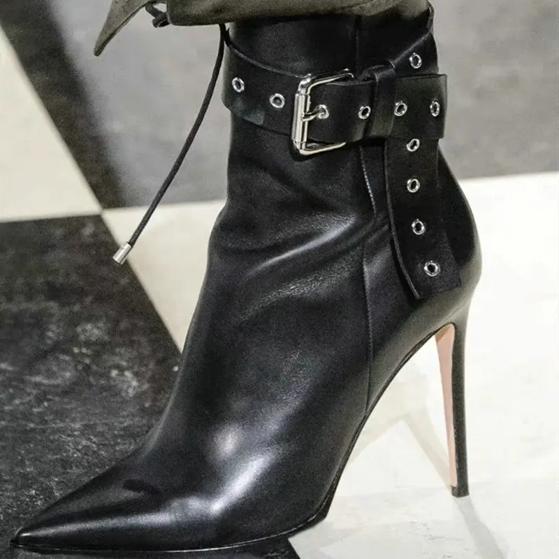 

TXCNMB New Arrival Autumn Ankle Boots Women Stiletto High Heels Party Platform Shoes Sexy Pointed Toe Boots Woman