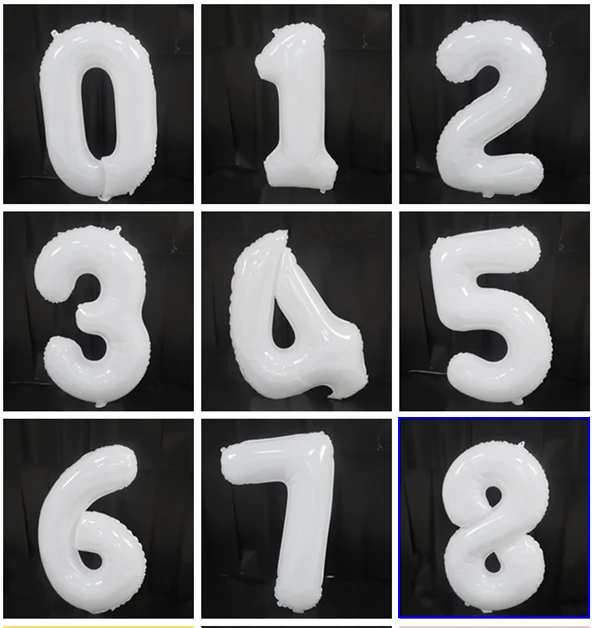 1 шт. 32 дюйма белые алюминиевые пленочные цифровые воздушные шары для детей и