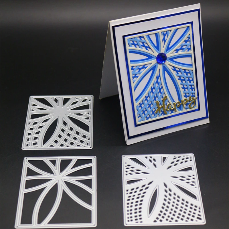 YINISE металлические режущие штампы для трафареты скрапбукинга цветок фон DIY