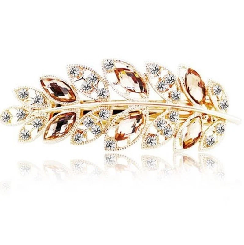 Роскошные зажимы для волос с кристаллами элегантные женские заколки аксессуары