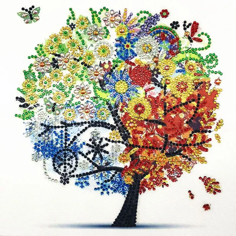 Four Season Tree 5D Special Shaped Diamond Painting Embroidery Needlework Rhinestone Crystal Cross Craft Stitch Kit DIY | Дом и сад