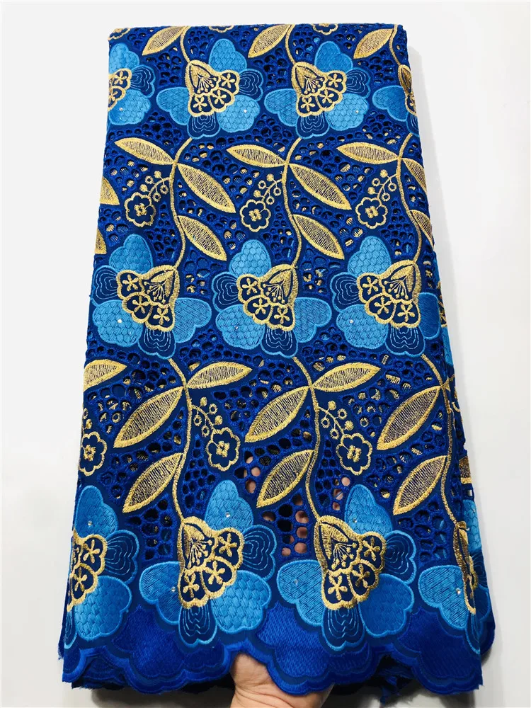 Высокое качество желтое золото вышивка кружевная ткань швейцарская вуаль новый