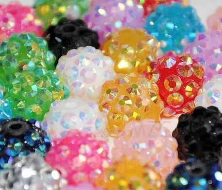 

gfg32 10*12 mm mix 20 color wholesale Resin crystal Beads Basketball Wives DIY Finding for jewelry bracelet