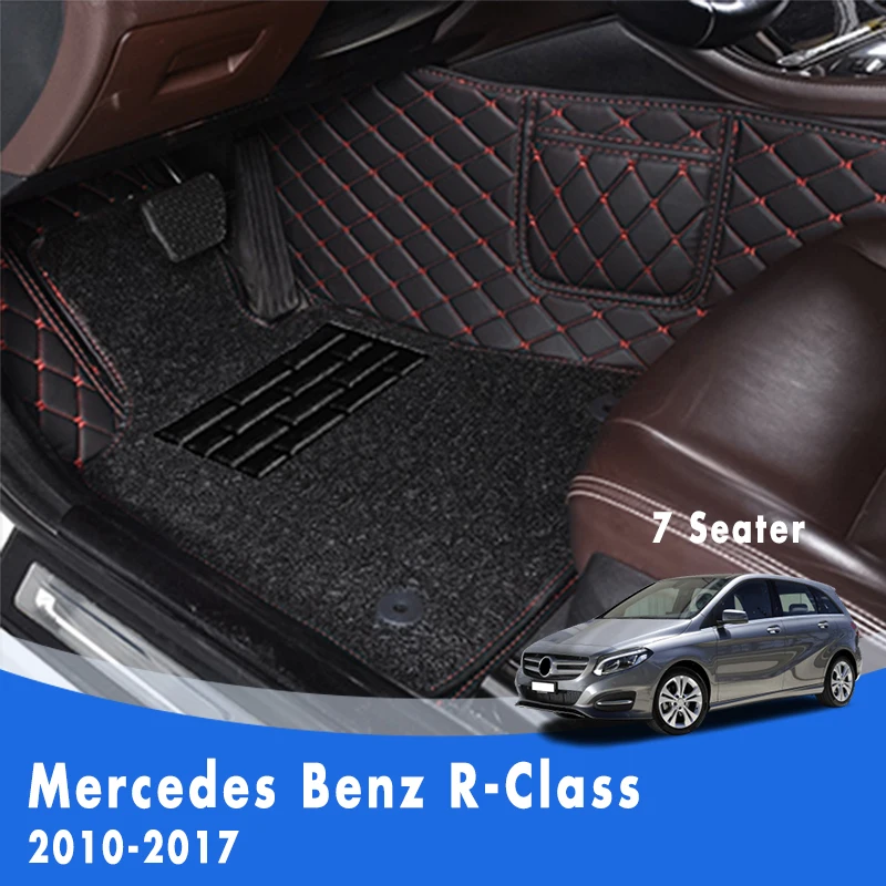 

Автомобильные коврики для Mercedes Benz r-класс 2017 2016 2015 2014 2013 2012 2011 2010 7 мест двойной Слои проволочная петля автомобильные аксессуары