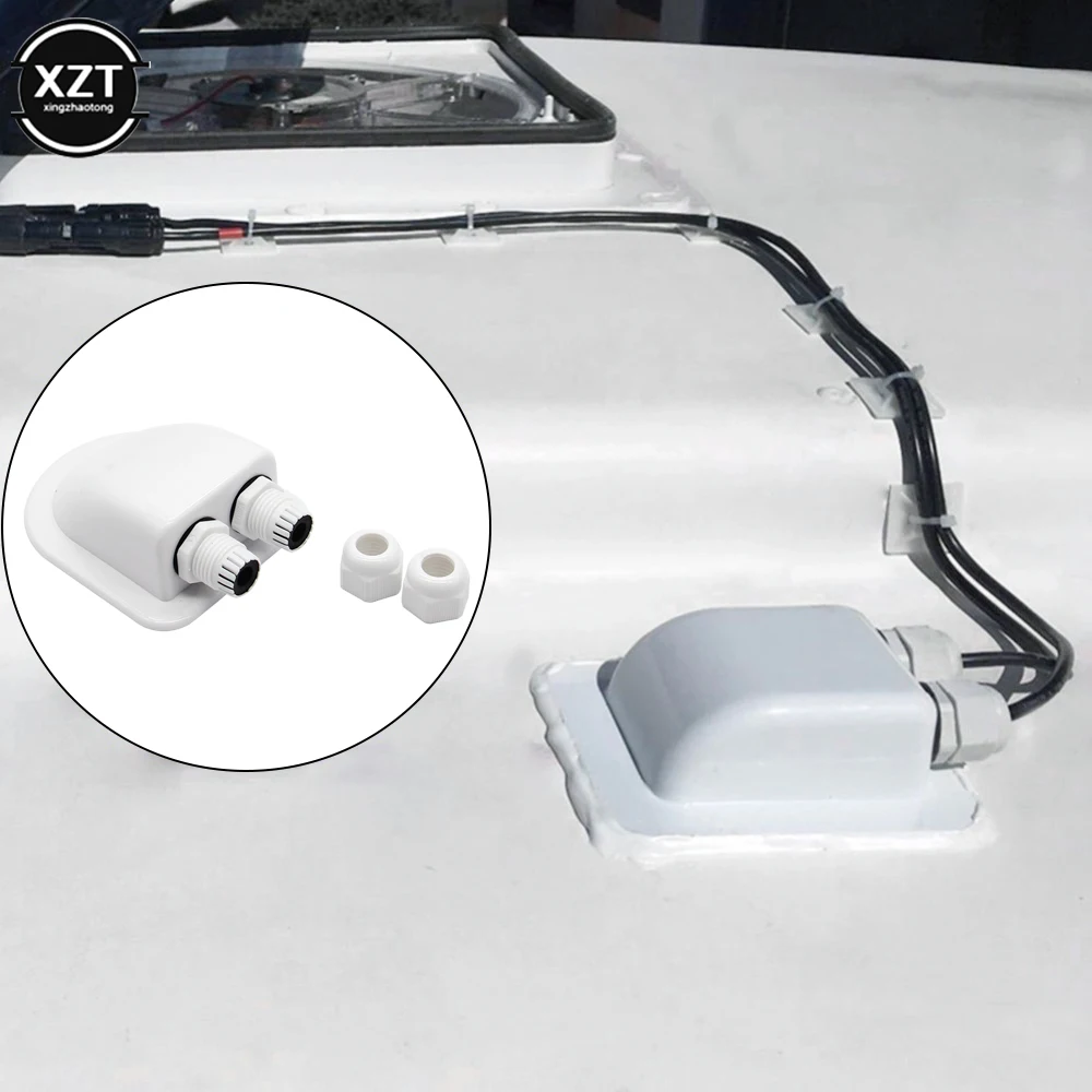 Двойной провод для входа в солнечную панель трос крышу белый с двойным