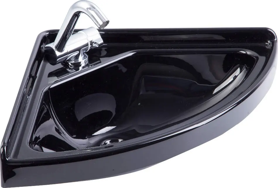 

RV Hand Wash Basin Sink Acrylic Triangular with Folded Faucet Boat yachts van camper trailer Caravan accessories 380*380*100mm