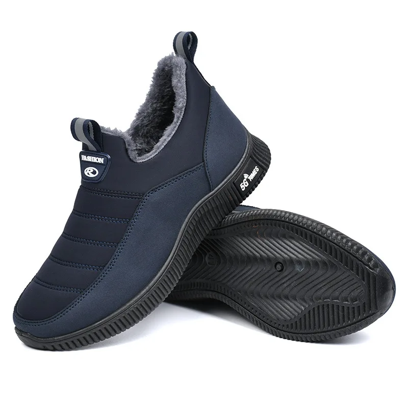 

2021 Модные мужские зимние сохраняющие тепло ботинки для снега Лоферы для вождения удобные плюшевые хлопковые уличные кроссовки обувь