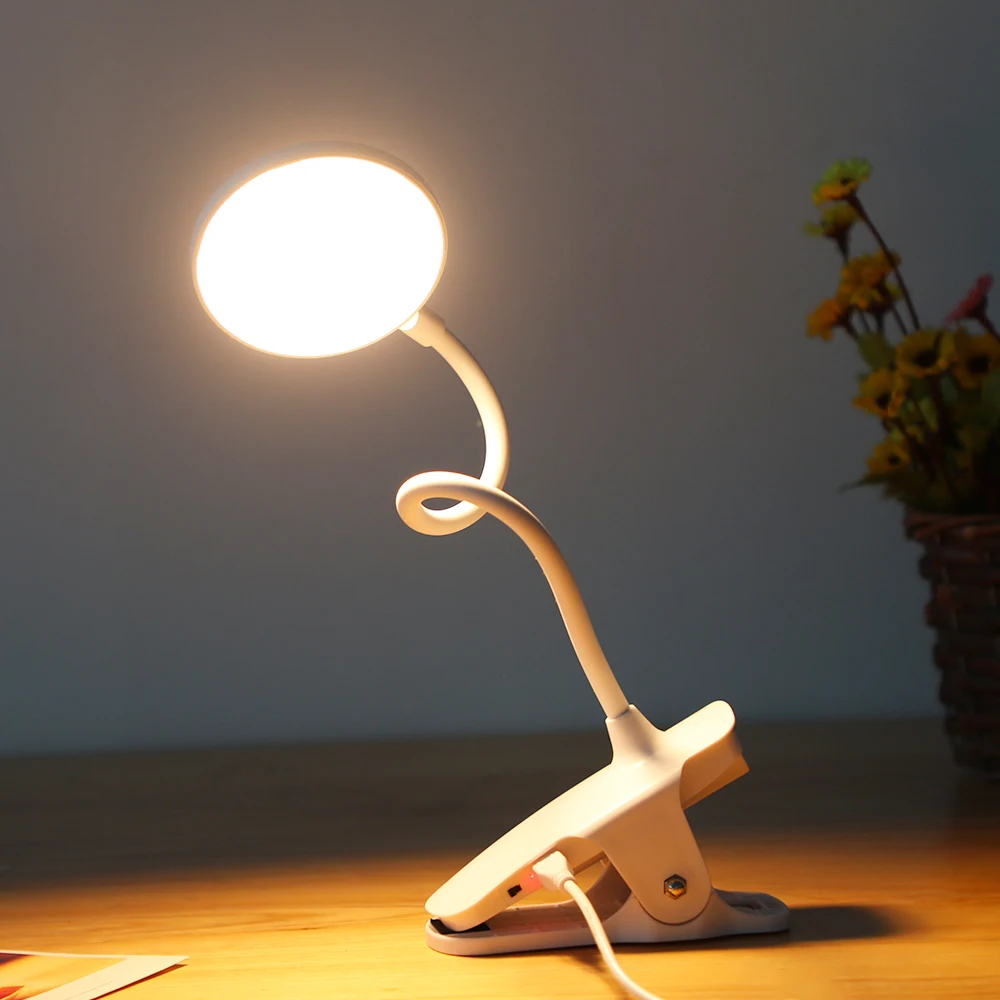 Clip Wireless Table Lamp Study Touch 1200mAh Rechargeable LED Reading Desk Lamp USB Table Light Flexo Lamps Table