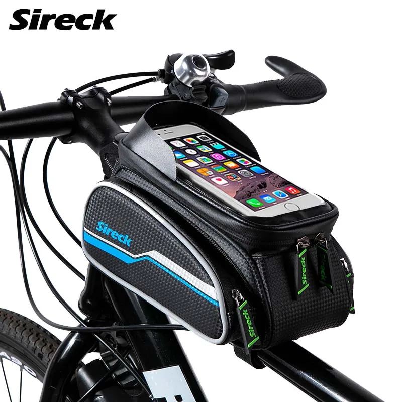 S026-1BU Sireck 6,0 дюймов водонепроницаемый дорожный Mtb велосипедный держатель для телефона, крепление на руль велосипеда, умный держатель для мобильного телефона, велосипедная gps подставка, поддержка - Цвет: S026-1BU
