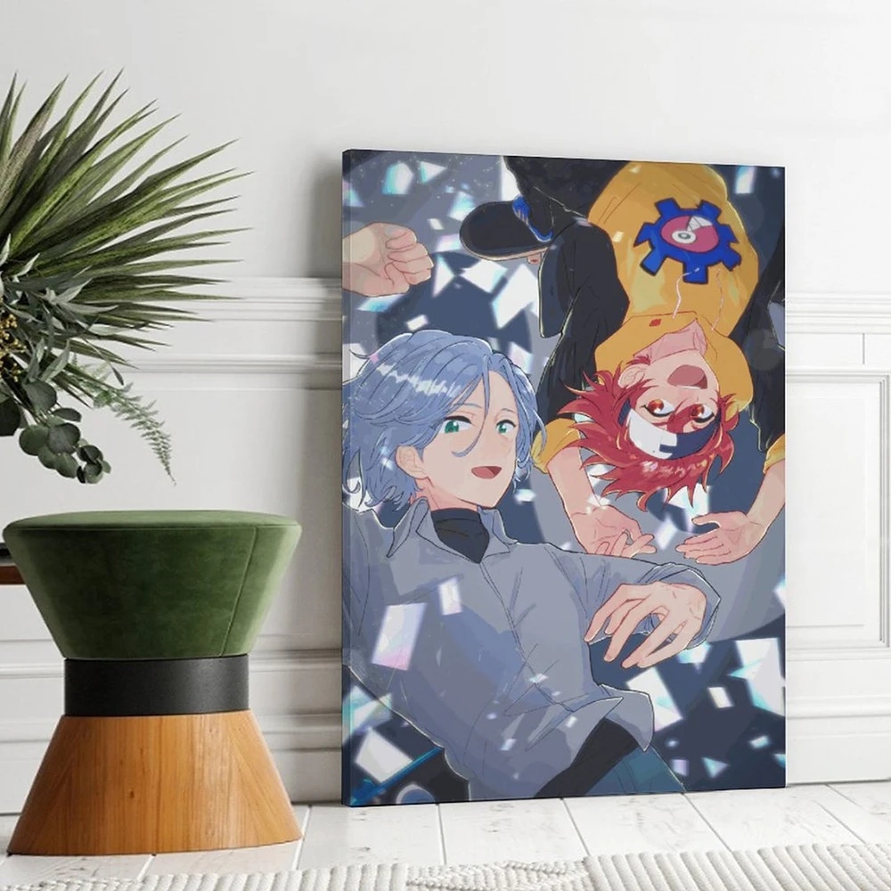 

HD Prints SK8 The Infinity Canvas Painting Modular Wall Art Langa and Reki Poster Home Decor For Bedroom Anime Pictures Framed
