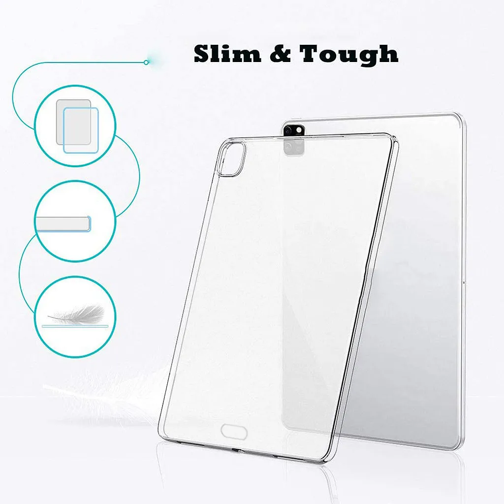 Чехол для нового iPad Pro 11/12.9 дюймов тонкая прозрачная мягкая резина TPU Защитный
