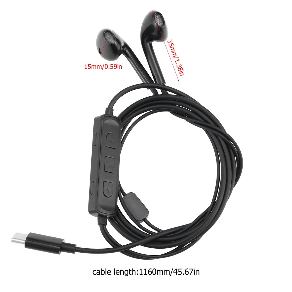 

Type-C In-ear Sound Card K Song Earphones Low Stress 3D Surround Gaming Earphones In-ear Wired Earphones