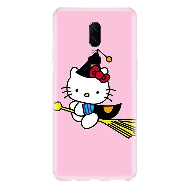Erilles Мультфильм Крутой hello kitty телефон оболочка для Oneplus 1 + 7 Pro 6 6T 5 5T 3T 7Pro Мягкий