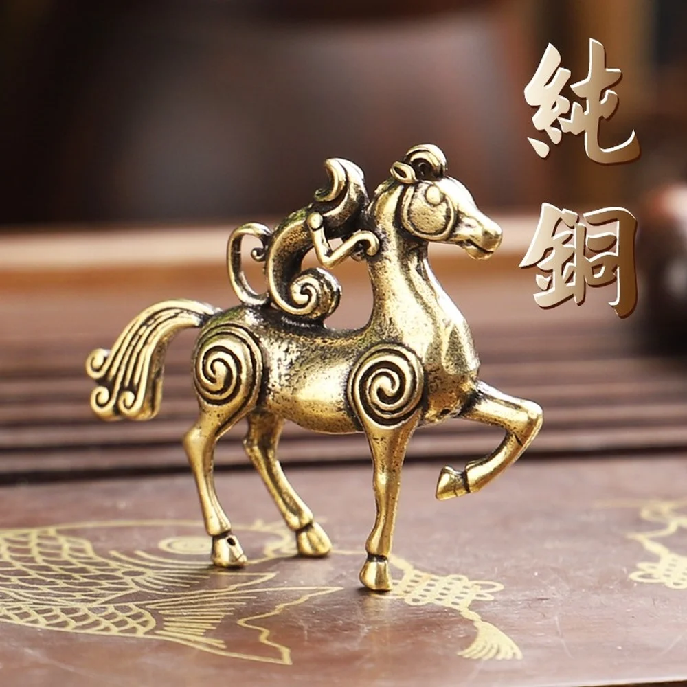 

Small copper horse ornaments ride monkey horses to successful copper crafts decor