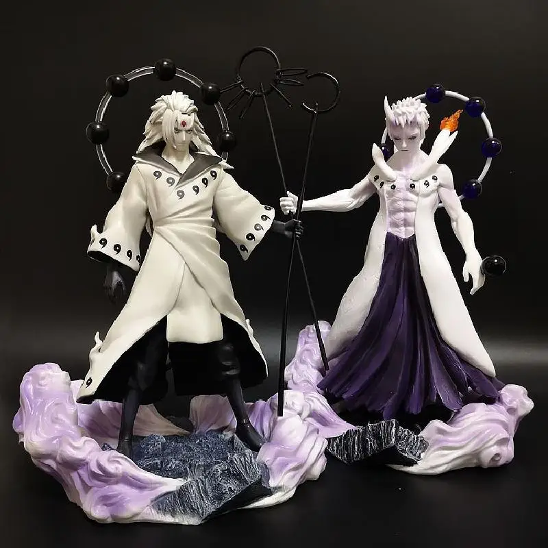 

28CM GK Anime Naruto Action Figure Statue Six Way Fairy Uchiha Zebra soil PVC Model Two-dimensional Statue Decoration Gift