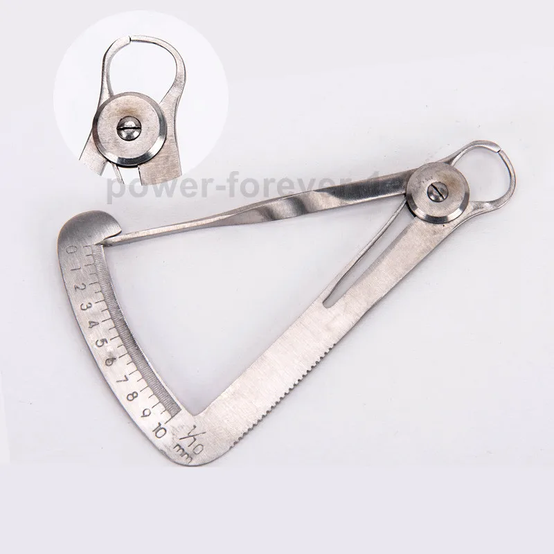 

2Pcs Dental Gauge Caliper Measuring Metal Instrument Ruler for Wax