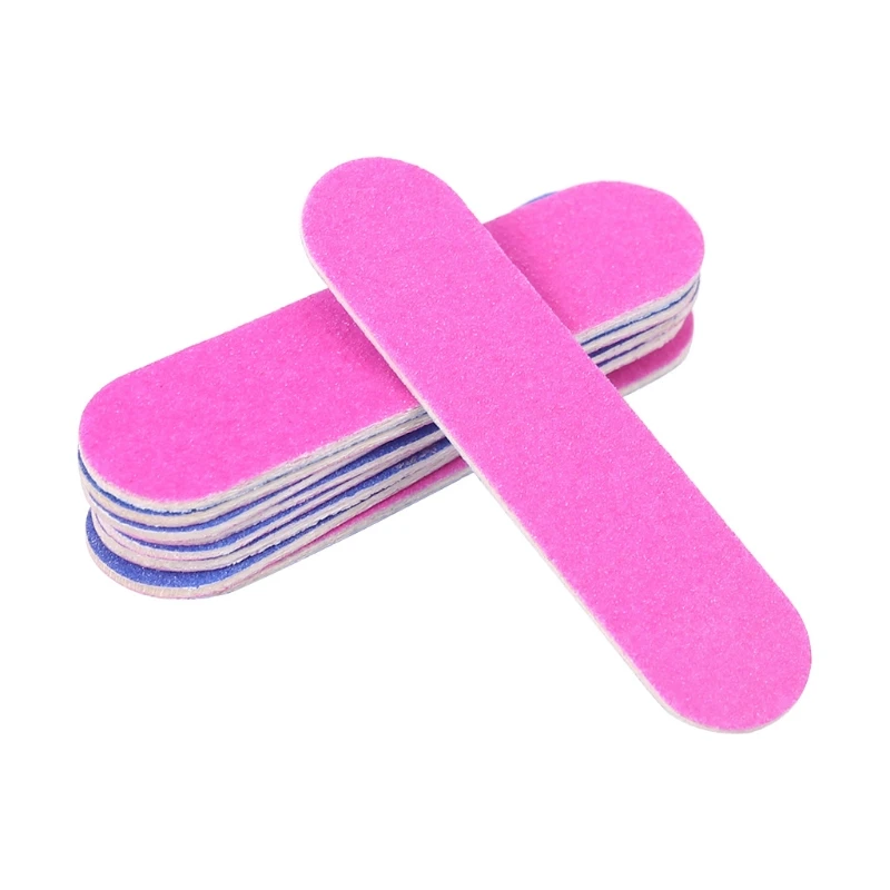 Новинка 100 шт. маникюрный Маникюр 2-сторонний полировальный шлифовальный пилочка