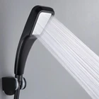 Насадка для душа с усилением давления, 300 отверстий, черная насадка для душа, распылитель из АБС-пластика, экономичная насадка с фильтром давления, аксессуары для ванной комнаты