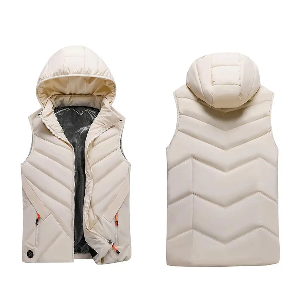 

Men Winter USB Heating Vest Smart Heating Cotton Vest Infrared Electr Skating Ski SportWaistcoat Jackets Warm Vest Women