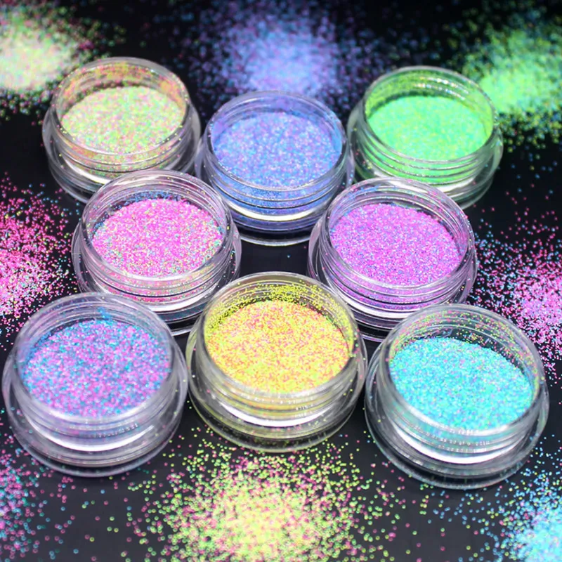 

2018 NEW 1Pcs Sell 12 Colors Glitter Nails 3d Slice Powder Set DIY Design Nail Art Sequins Decoration Fashion Accessories