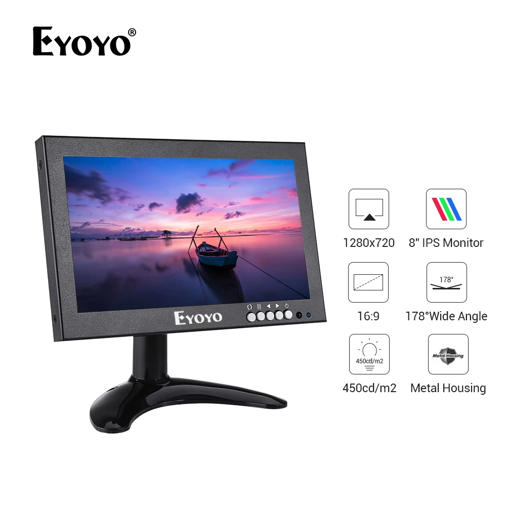 Eyoyo 8  HD       1280X720 IPS 72NSTC     IPS Full View       HD/