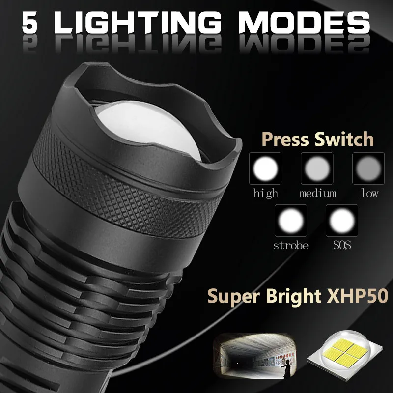 Самый мощный светодиодный фонарь xhp70.2 с usb зумом xhp70 xhp50 18650 или 26650 батареей, Лучший Отдых на природе, на открытом воздухе